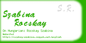 szabina rocskay business card